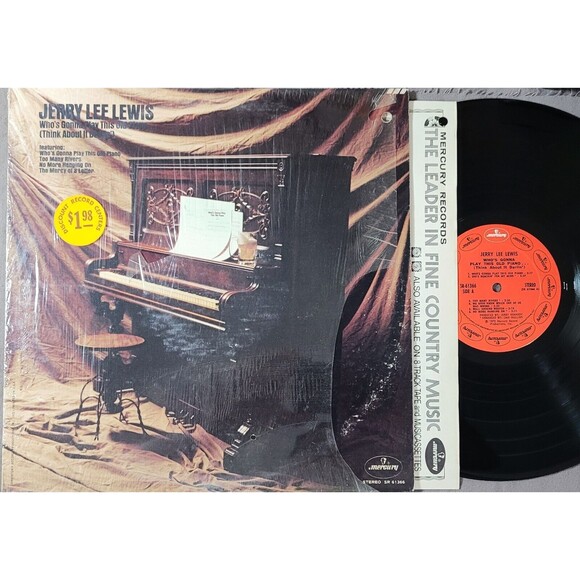 Jerry Lee Lewis LP Who's Gonna Play This Old Piano on Mercury VG+/EX Country '72 - Picture 1 of 2